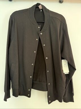 Classic Black Cotton Blend Jacket with Tag
